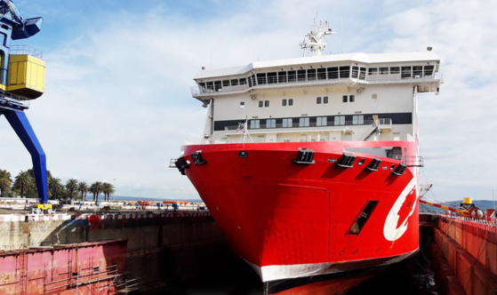 Corsica Linea : le “Paglia Orba” prêt pour le branchement à quai (source l’antenne)